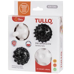Piłki sensoryczne AM Tullo 4 szt. czarno-białe 461